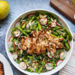 bowl of veggie chicken salad
