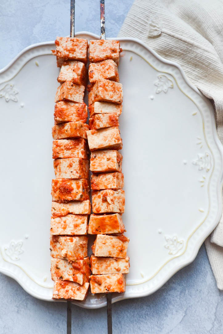 Delicious Greek Tofu Skewers Bless This Meal