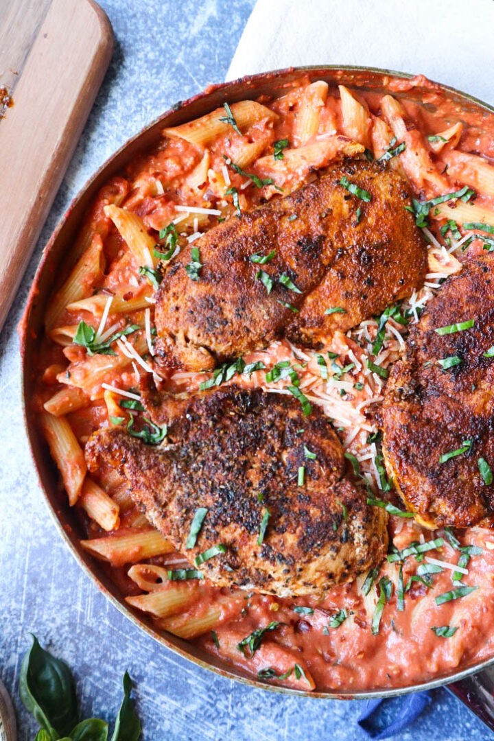 Vodka Sauce Pasta with Chicken - Bless This Meal
