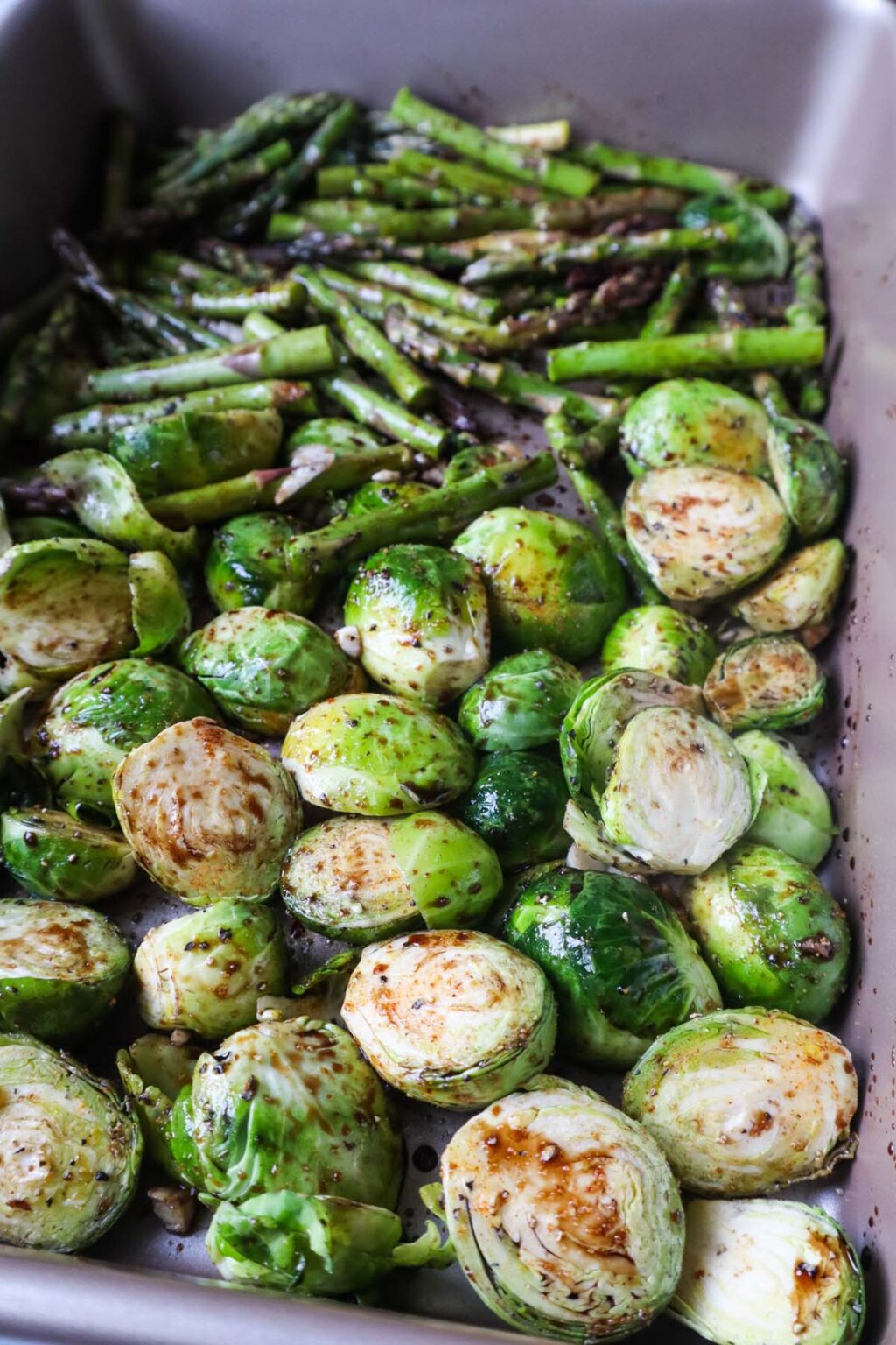 Roasted Asparagus and Brussel Sprouts Bless This Meal