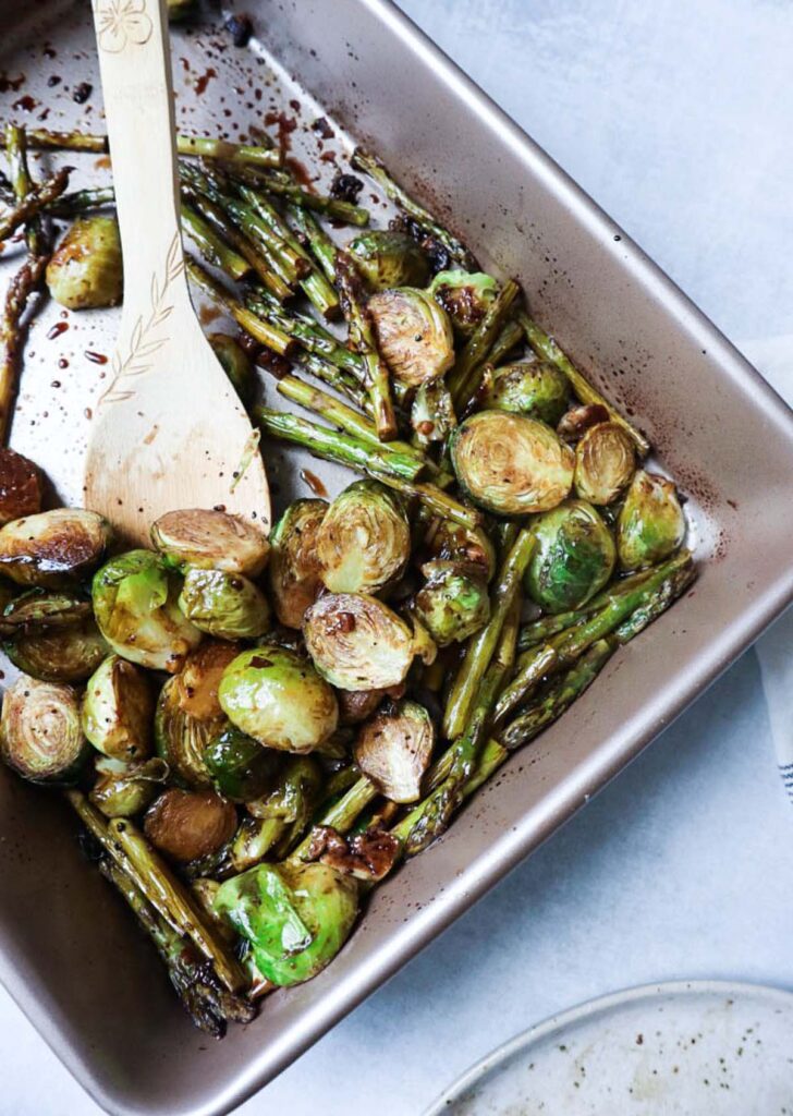 Roasted Asparagus and Brussel Sprouts Bless This Meal