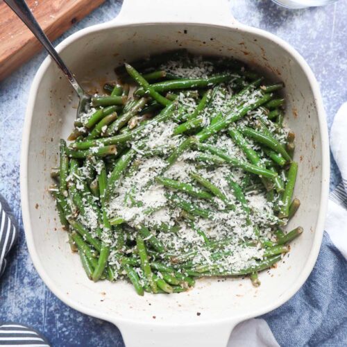 green beans with punchy parmesan dressing Crisp-tender green beans meet a punchy Parmesan dressing in this easy,  make-ahead fresh green bean salad that's perfect for dinner parties or  holidays