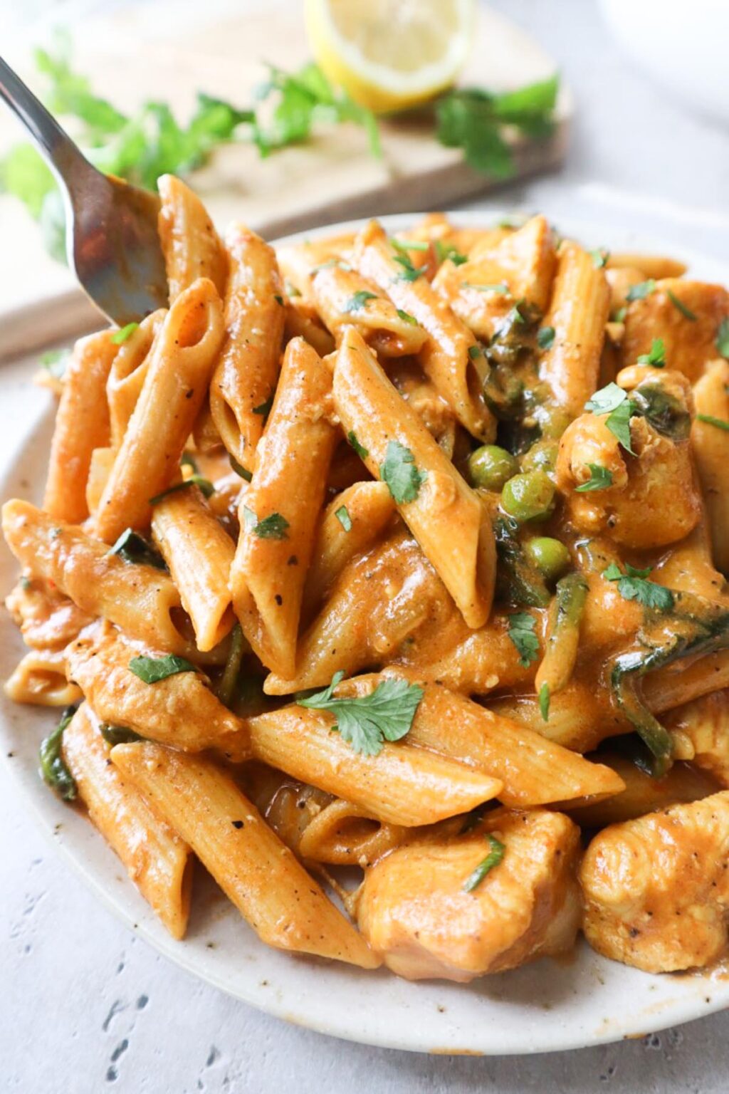 One Pot Chicken Curry Pasta - Bless This Meal