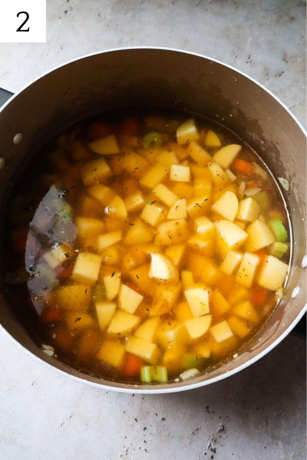 30 Minute Vegan Potato Kale Soup - Bless This Meal